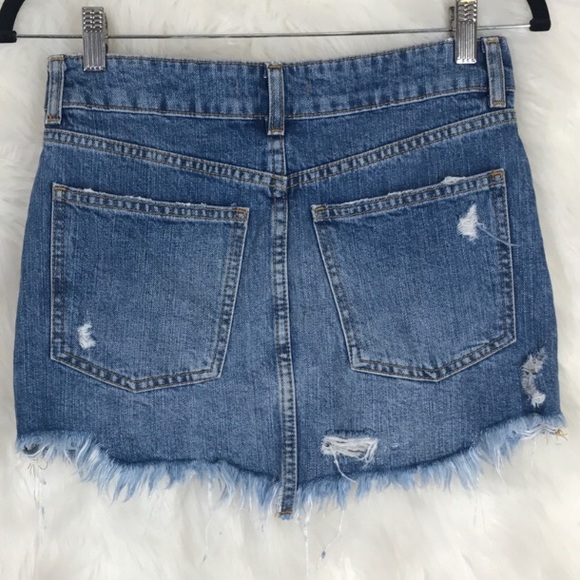 Free People Embroidered Denim Skirt - Picture 3 of 5